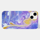 Abstract lavender en Gold Fluid Case-Mate iPhone Case (Achterkant (horizontaal))