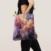 Abstract Lavender Floral Cloud Ink Landscape Tote Bag (Dichtbij)