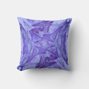 Abstract lavender Paars Snowflake Fractal Pillow Kussen
