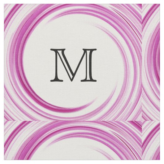 Abstract Lavender Swirl Monogram Stof (Close Up)