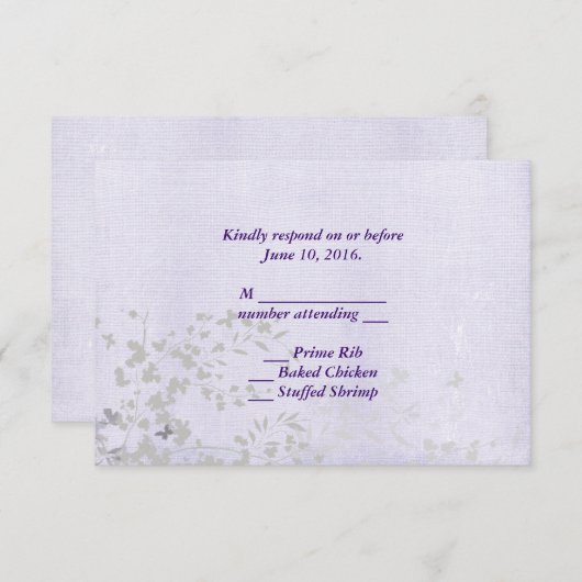 Abstract Leaf RSVP (Voorkant / Achterkant)