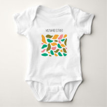 Abstract Leaf Schattige Baby Bodysuit