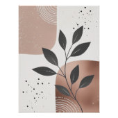 Abstract Leaf Zen - Minimalistisch Wall Art Poster (Voorkant)