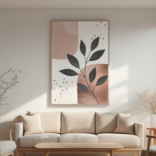 Abstract Leaf Zen - Minimalistisch Wall Art Poster