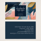 Abstract Leaves Botanicals Monogram Business Cards Visitekaartje (Voorkant /achterkant)