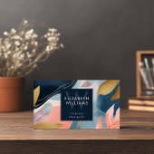 Abstract Leaves Botanicals Monogram Business Cards Visitekaartje