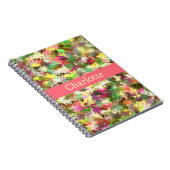 Abstract Leaves Paint Splatter Autumn Color Name Notitieboek (Rechterzijde)