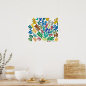 Abstract Leaves Poster (Keuken)