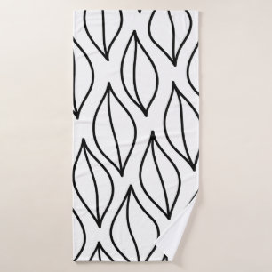 Abstract leaves. Vintage structuur. Hand drawn sea Badhanddoek