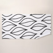 Abstract leaves. Vintage structuur. Hand drawn sea Badhanddoek (Badhanddoek)