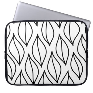 Abstract leaves. Vintage structuur. Hand drawn sea Laptop Sleeve