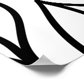 Abstract leaves. Vintage structuur. Hand drawn sea Poster (Hoek)