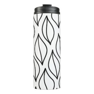 Abstract leaves. Vintage structuur. Hand drawn sea Thermosbeker