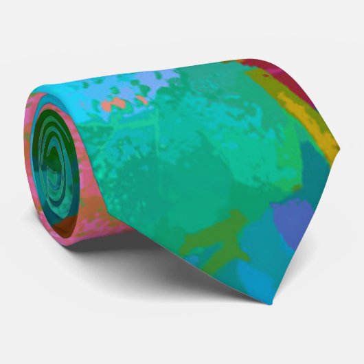 Abstract leder stropdas (Opgerold)