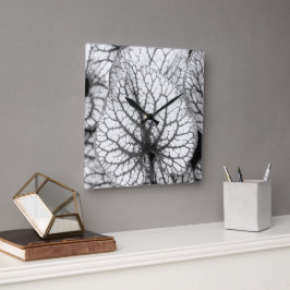 Abstract leder vierkante klok