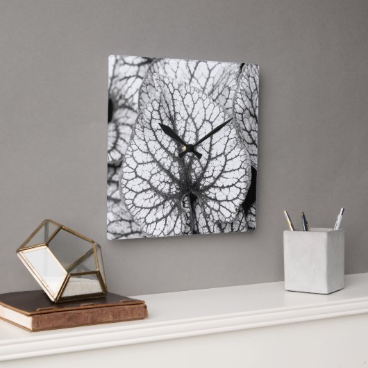 Abstract leder vierkante klok (Kantoor)