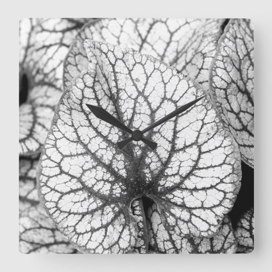 Abstract leder vierkante klok (Voorkant)