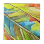 Abstract lederen design tegeltje (Voorkant)