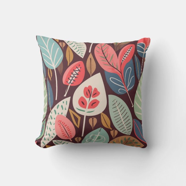 Abstract lederen patroon kussen (Voorkant)