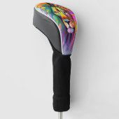 Abstract Leeuw Gezicht Mystieke Fantasy Kunst Golfheadcover