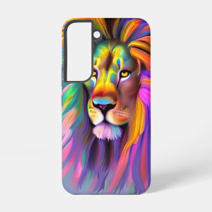 Abstract Leeuwengezicht Mystieke Fantasie Kunst Samsung Galaxy Hoesje