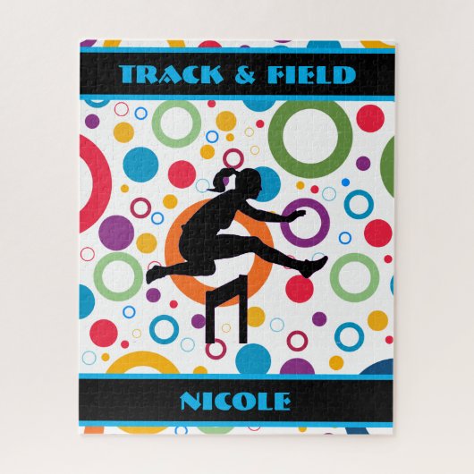 Abstract legpuzzel atletiek (Verticaal)