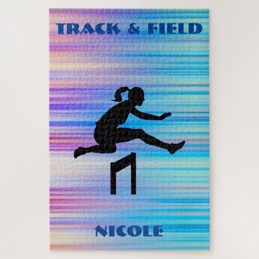 Abstract legpuzzel voor atletiek (Verticaal)