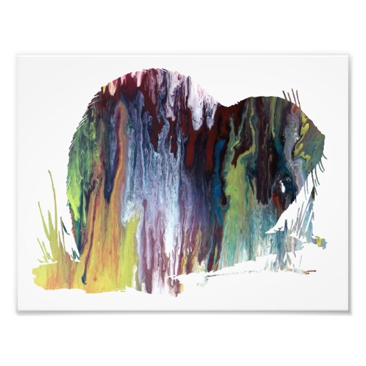 Abstract lemende silhouet foto afdruk (Voorkant)