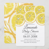 Abstract Lemon Citrus Lemonade Baby shower Kraft Kaart (Voorkant / Achterkant)