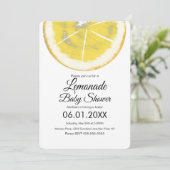 Abstract Lemon Citrus Yellow Lemonade Baby shower Kaart (Staand voorkant)