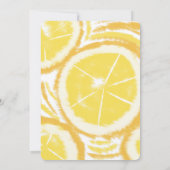 Abstract Lemon Citrus Yellow Lemonade Baby shower Kaart (Achterkant)