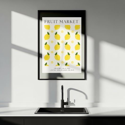 Abstract Lemon Market Kitchen Print