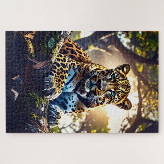 - Abstract Leopard in Tree Puzzle – Bold Wildlife  Legpuzzel (Horizontaal)