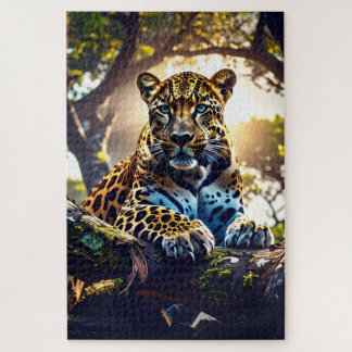 - Abstract Leopard in Tree Puzzle – Bold Wildlife  Legpuzzel