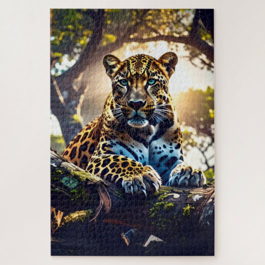 - Abstract Leopard in Tree Puzzle – Bold Wildlife  Legpuzzel (Verticaal)