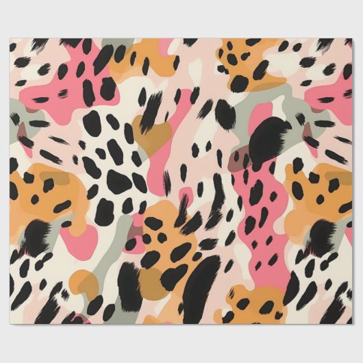 Abstract Leopard Pattern Wrapping Papier (Vlak)