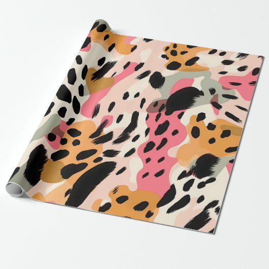 Abstract Leopard Pattern Wrapping Papier (Uitgerold)