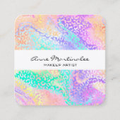 Abstract leopard Print Marble Square Visitekaartje (Voorkant)