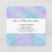 Abstract Leopard Print Pastel Square Business Card Vierkante Visitekaartje (Achterkant)