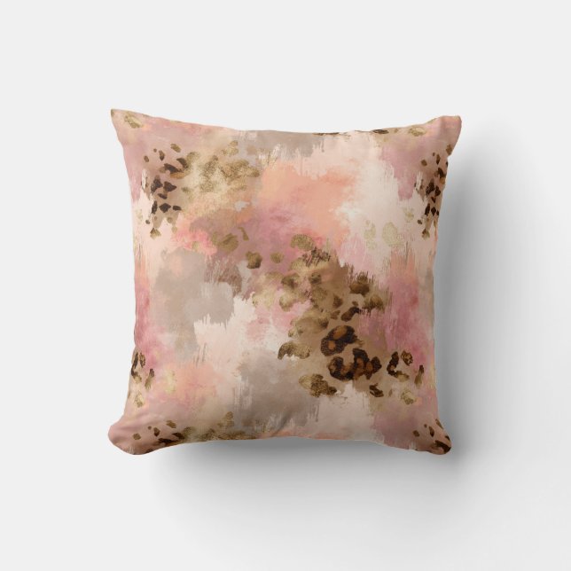 Abstract Leopard Print Sierkussen (Voorkant)