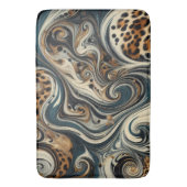 Abstract Leopard Print Swirl Badmat (Voorkant Verticaal)