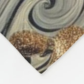 Abstract Leopard Print Swirl Fleece Deken (Hoek)