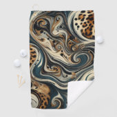 Abstract Leopard Print Swirl Golfhanddoek (Insitu)