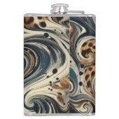 Abstract Leopard Print Swirl Heupfles (Achterkant)
