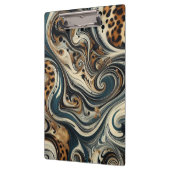 Abstract Leopard Print Swirl Klembord (Links)