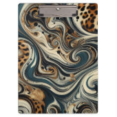 Abstract Leopard Print Swirl Klembord (Voorkant)