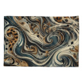 Abstract Leopard Print Swirl Kussensloop (Achterkant)