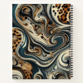 Abstract Leopard Print Swirl Notitieboek (Achterkant)