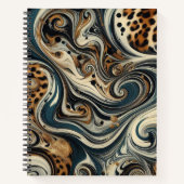 Abstract Leopard Print Swirl Notitieboek (Voorkant)