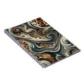 Abstract Leopard Print Swirl Notitieboek (Rechterzijde)